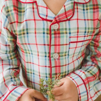 Boy's Classic Plaid Pajama Set - Children's PJs | Little English