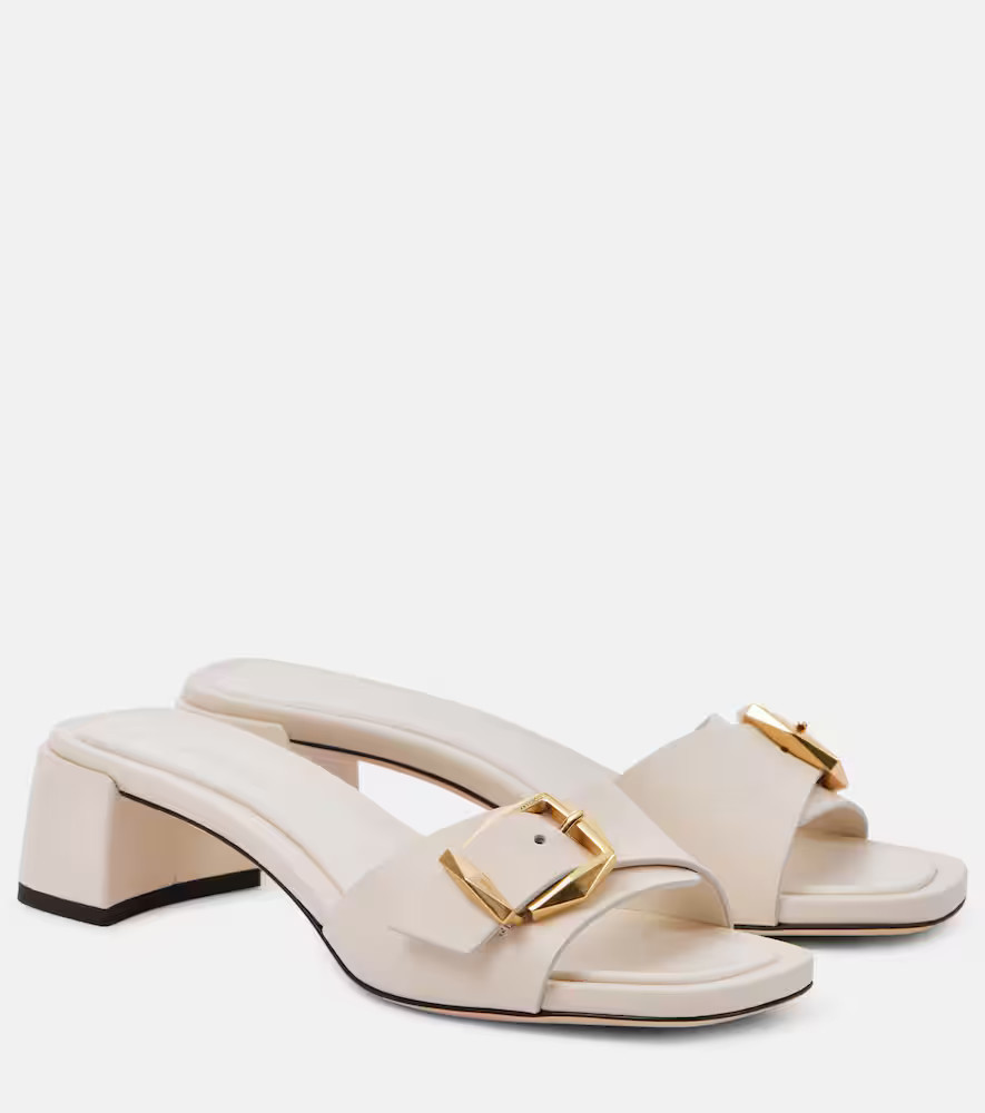 Jimmy Choo Hawke 40 leather mules | Mytheresa (US/CA)