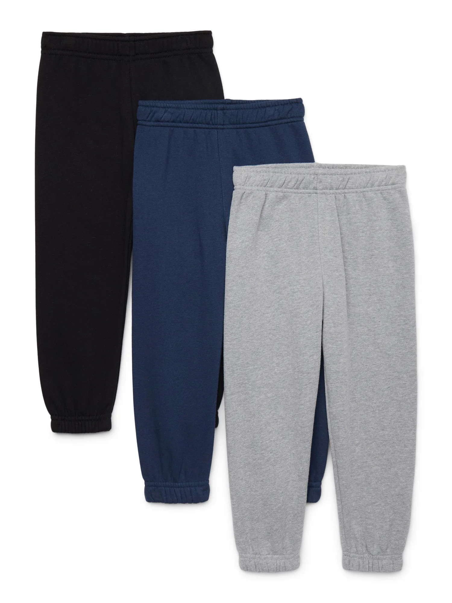 Garanimals Pack de 3 Joggers de Forro Polar Liso para Niño Pequeño Elementos Esenciales Sólido... | Walmart (US)