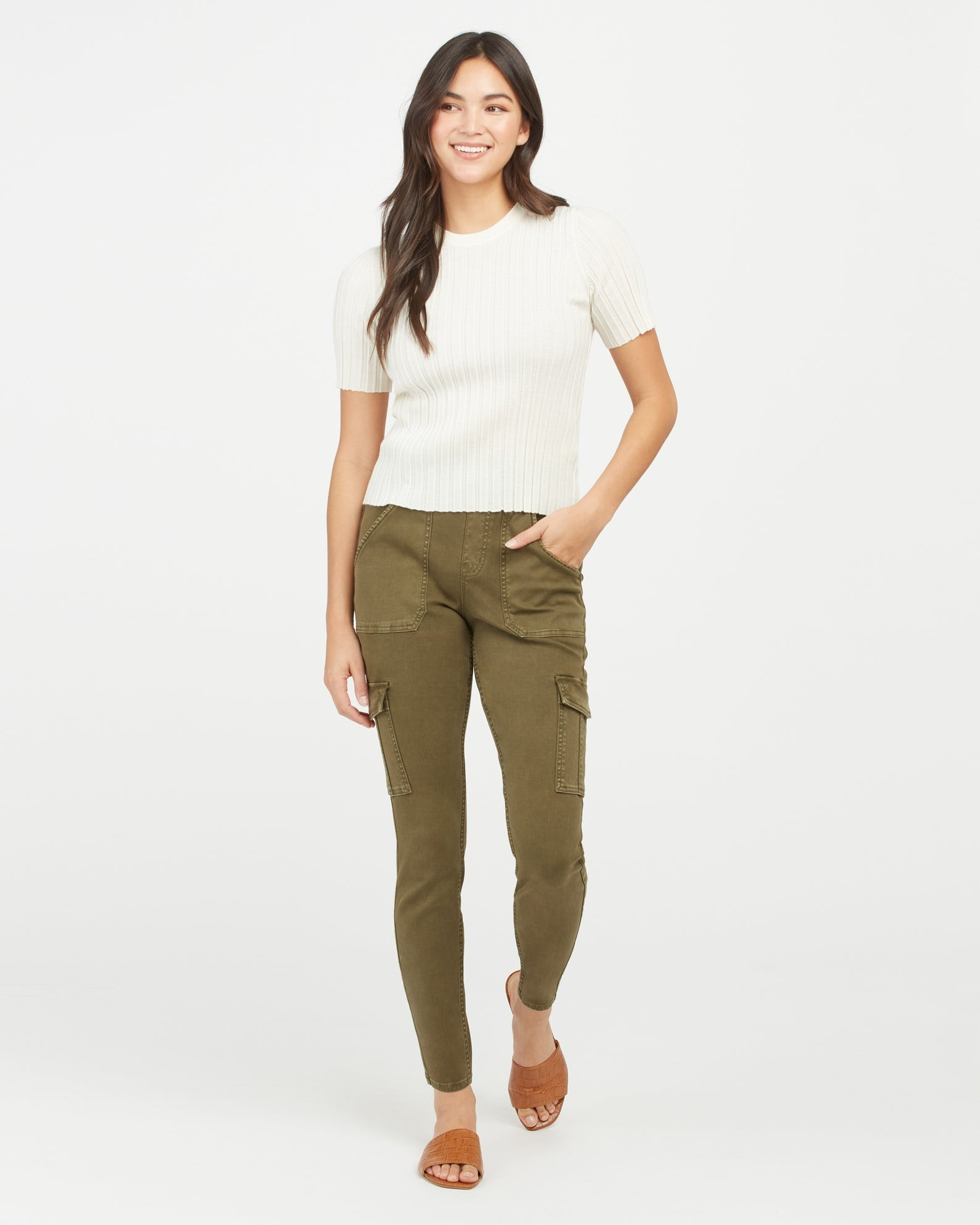 Stretch Twill Ankle Cargo Pant | Spanx