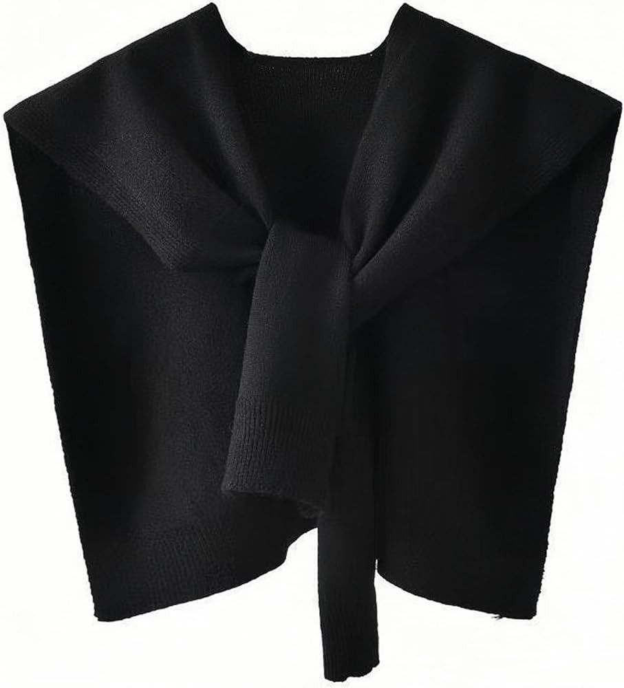 Sweater Shawl Wraps for Women Sweater Knitted Knotted Shawls Travel Casual Scarf Cape Shoulder To... | Amazon (US)