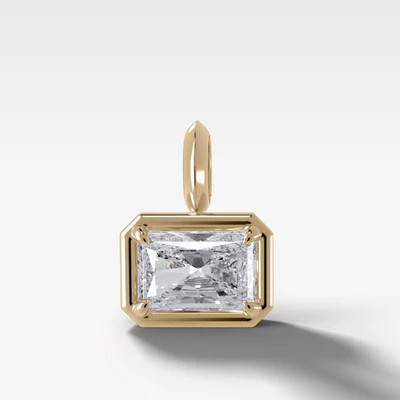East West Club Elongated Radiant Attachable Diamond Pendant | Good Stone