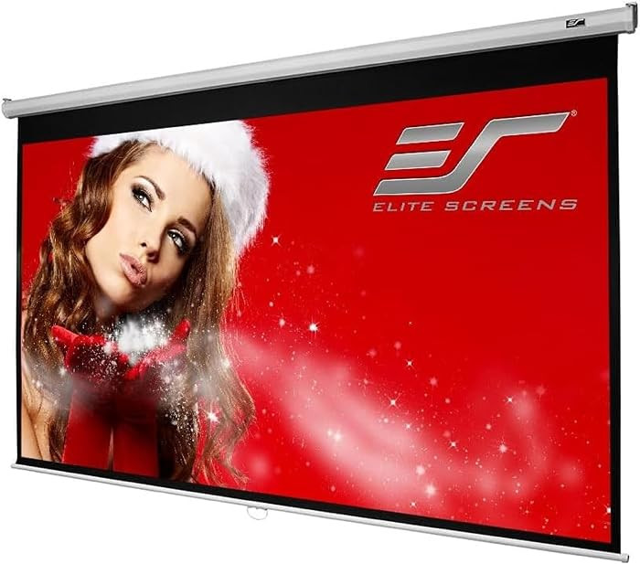 Elite Screens Manual B, 100-INCH Manual Pull Down Projector Screen Diagonal 16:9 Diag 4K 8K 3D Ul... | Amazon (US)