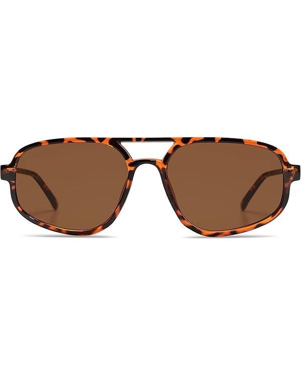 SOJOS Aviator Sunglasses for Women & Men, Retro, Double Bridge, Trendy lightweight, 90s Shades SJ... | Amazon (US)