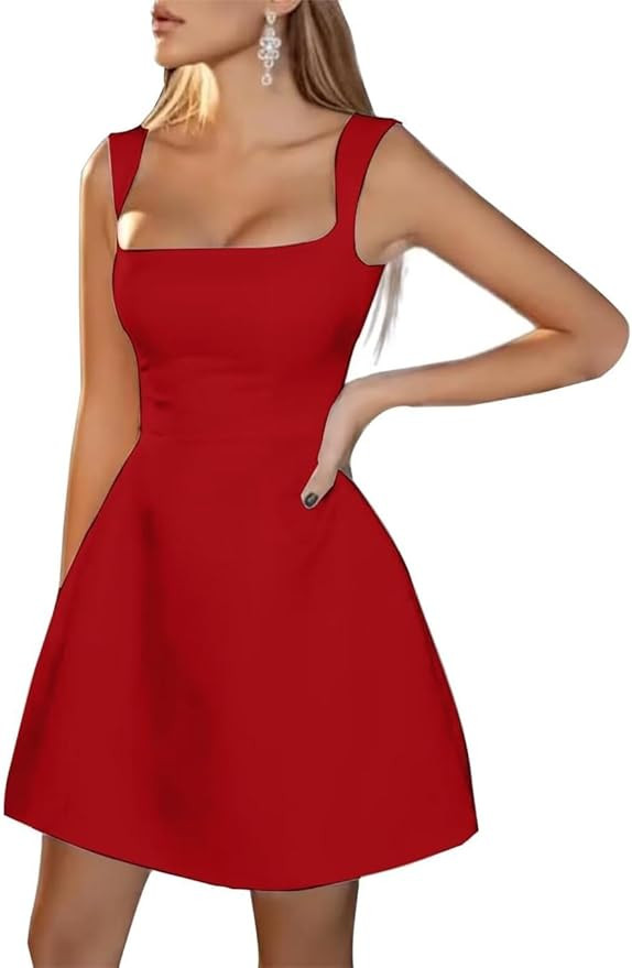 KURFACE Satin Homecoming Dresses for Teens Short A Line Prom Dress for Women Mini Formal Party Go... | Amazon (UK)