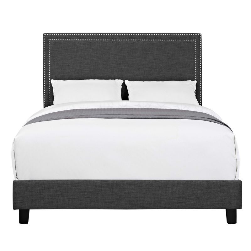 Emery Upholstered Queen Platform Bed Charcoal Black - Picket House Furnishings | Target