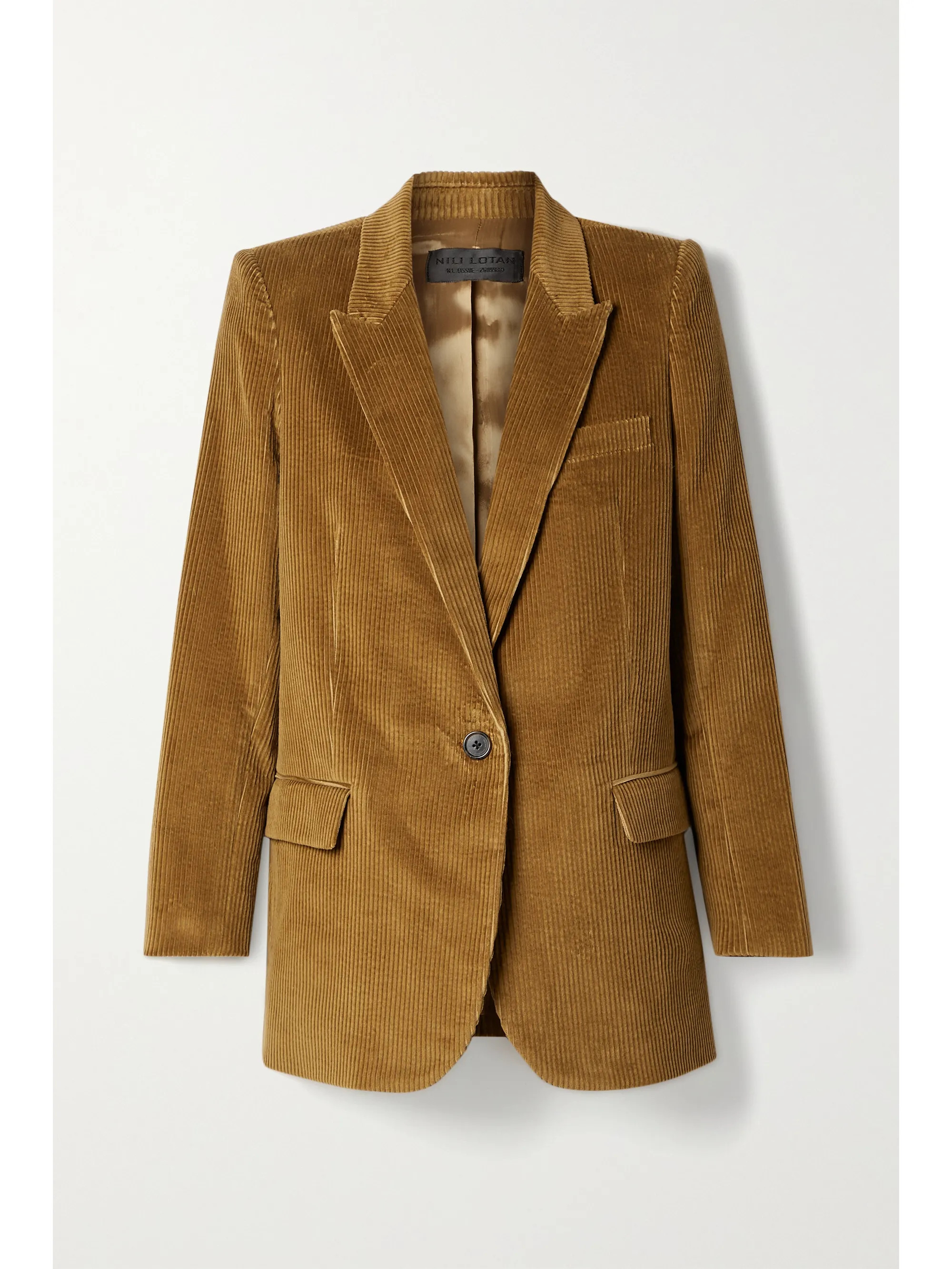 Light brown Diane cotton-corduroy blazer | Nili Lotan | NET-A-PORTER | NET-A-PORTER (US)
