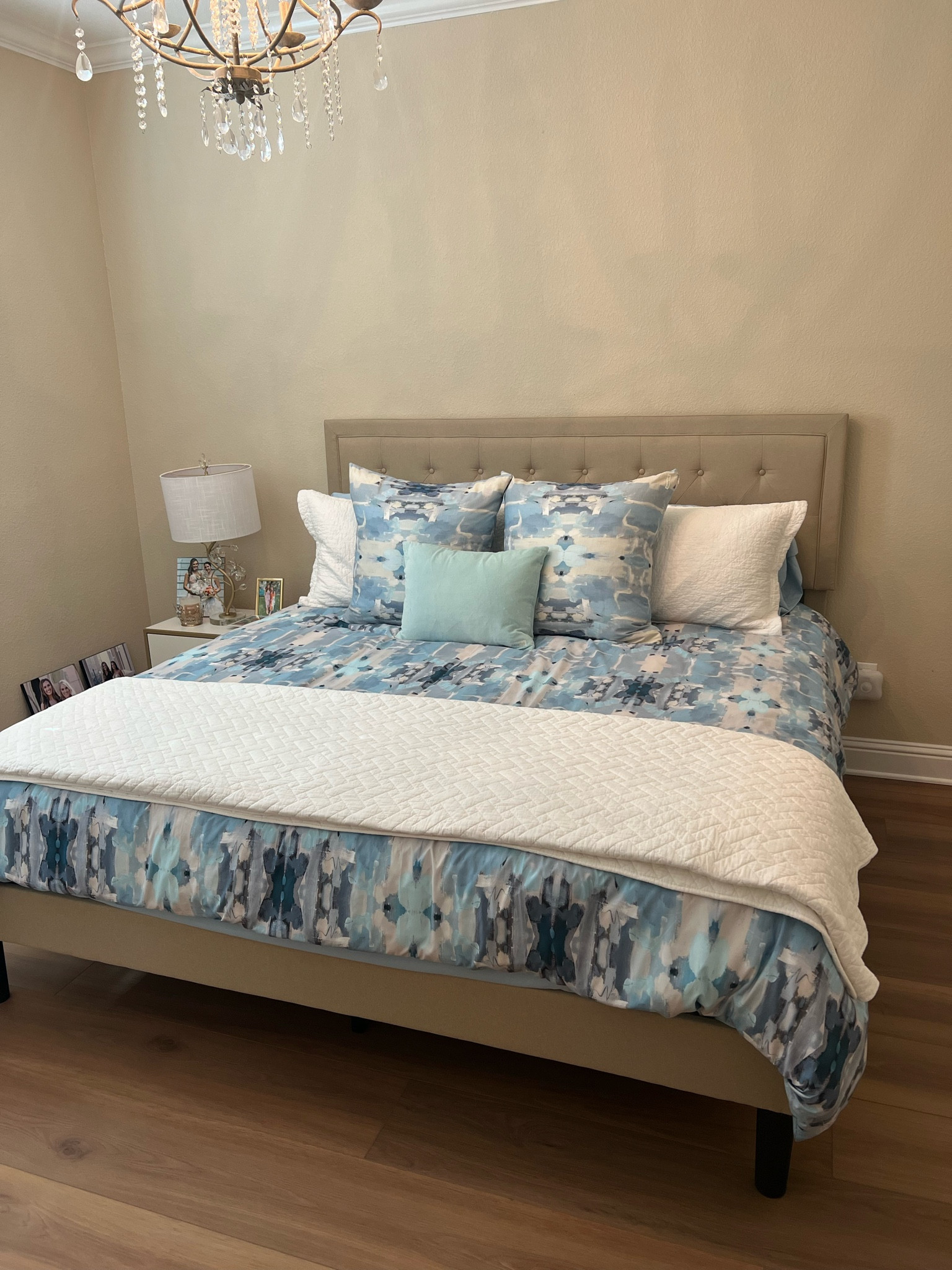 My guest bed! Usually I have it flipped with the white on the bed and blue folded up, but I’ll post pictures of both ways. The frame is super affordable from Wayfair (on sale) and so is white bedding). “Bare” sheets listed are my absolute favorite from Amazon

#LTKSaleAlert #LTKHome