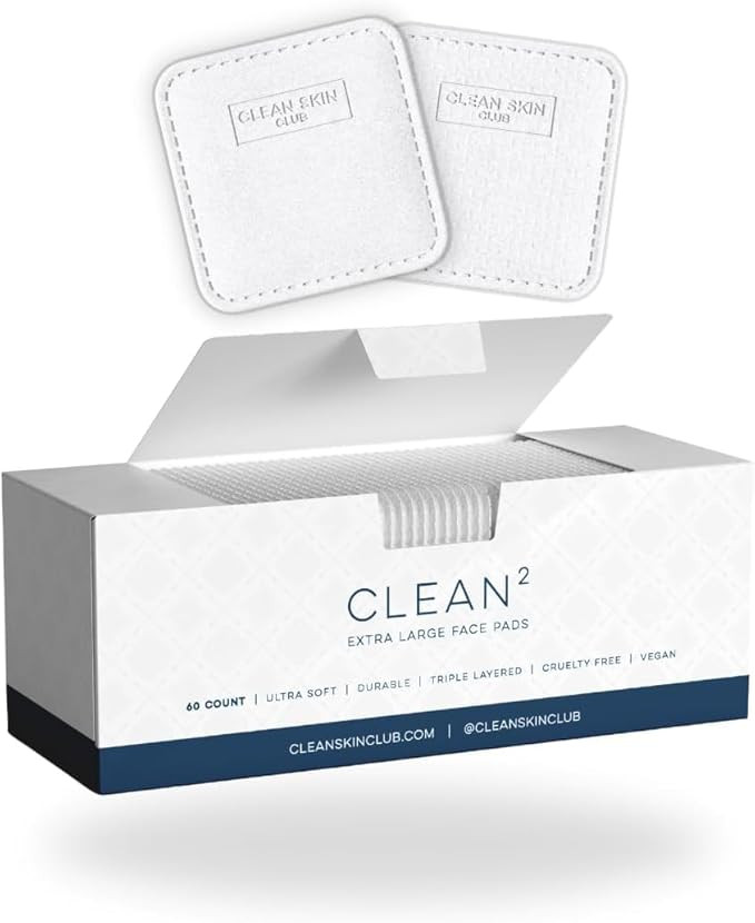 Clean Skin Club Clean² Pads 2.0 [New & Improved Edges] Guaranteed Not to Shed & Tear Face Pads, ... | Amazon (US)