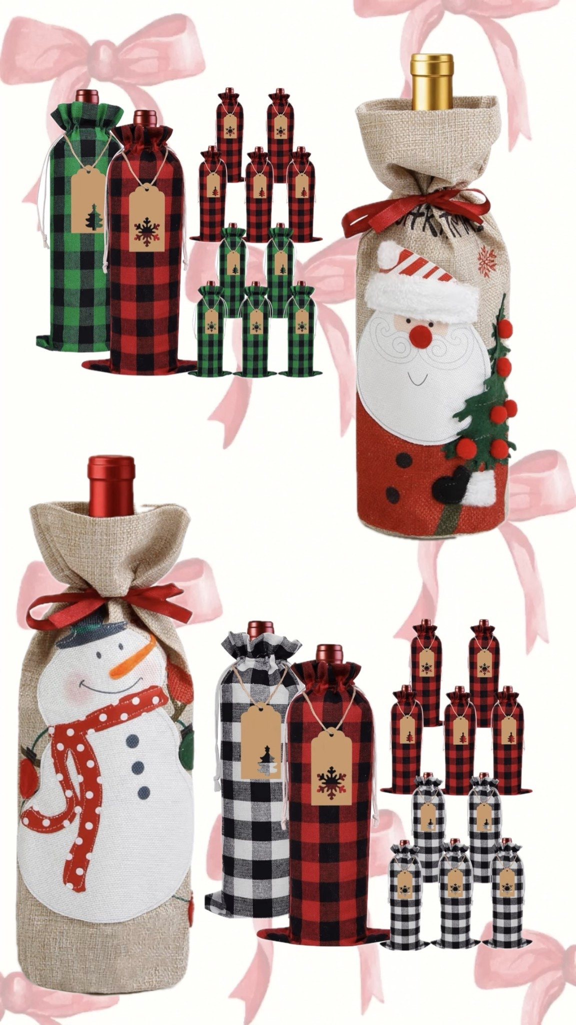 Christmas wine bags! 🎄