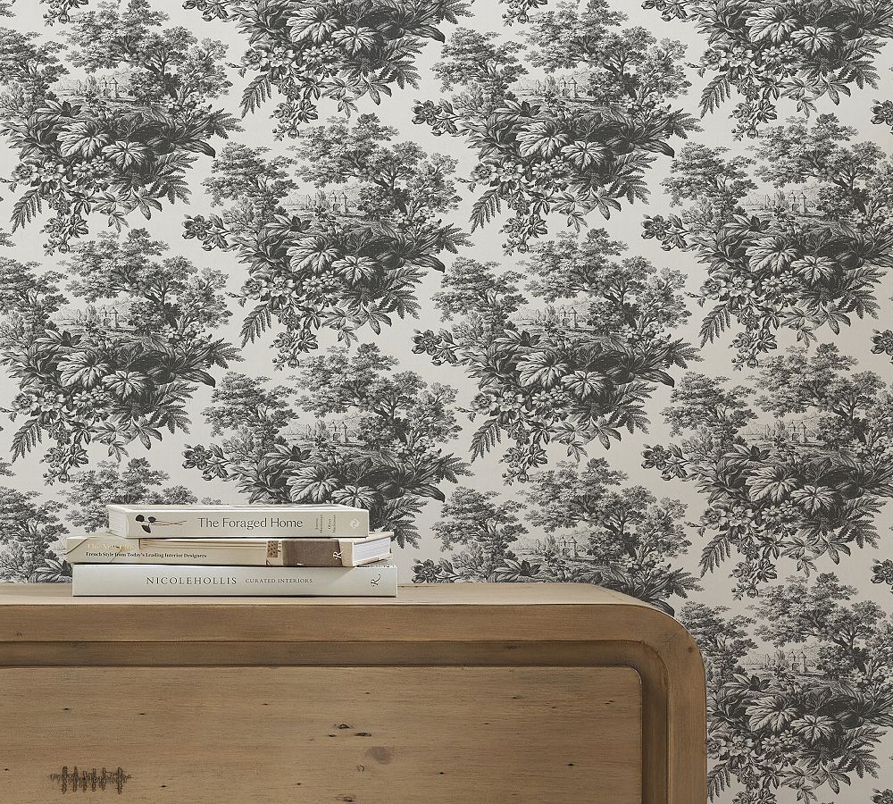 Matine Toile Wallpaper | Pottery Barn (US)