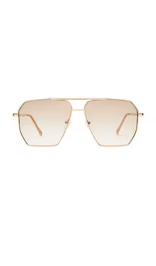 Asteroid Sunglasses in Gold & Brown Grad | Revolve Clothing (Global)