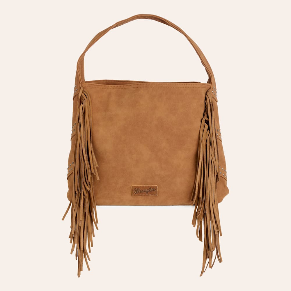 Wrangler Brown Fringed Leather Shoulder Bag | Cavender's