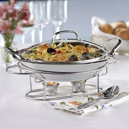 Cuisinart Stainless Steel Round Buffet Server, One Size, Silver | JCPenney