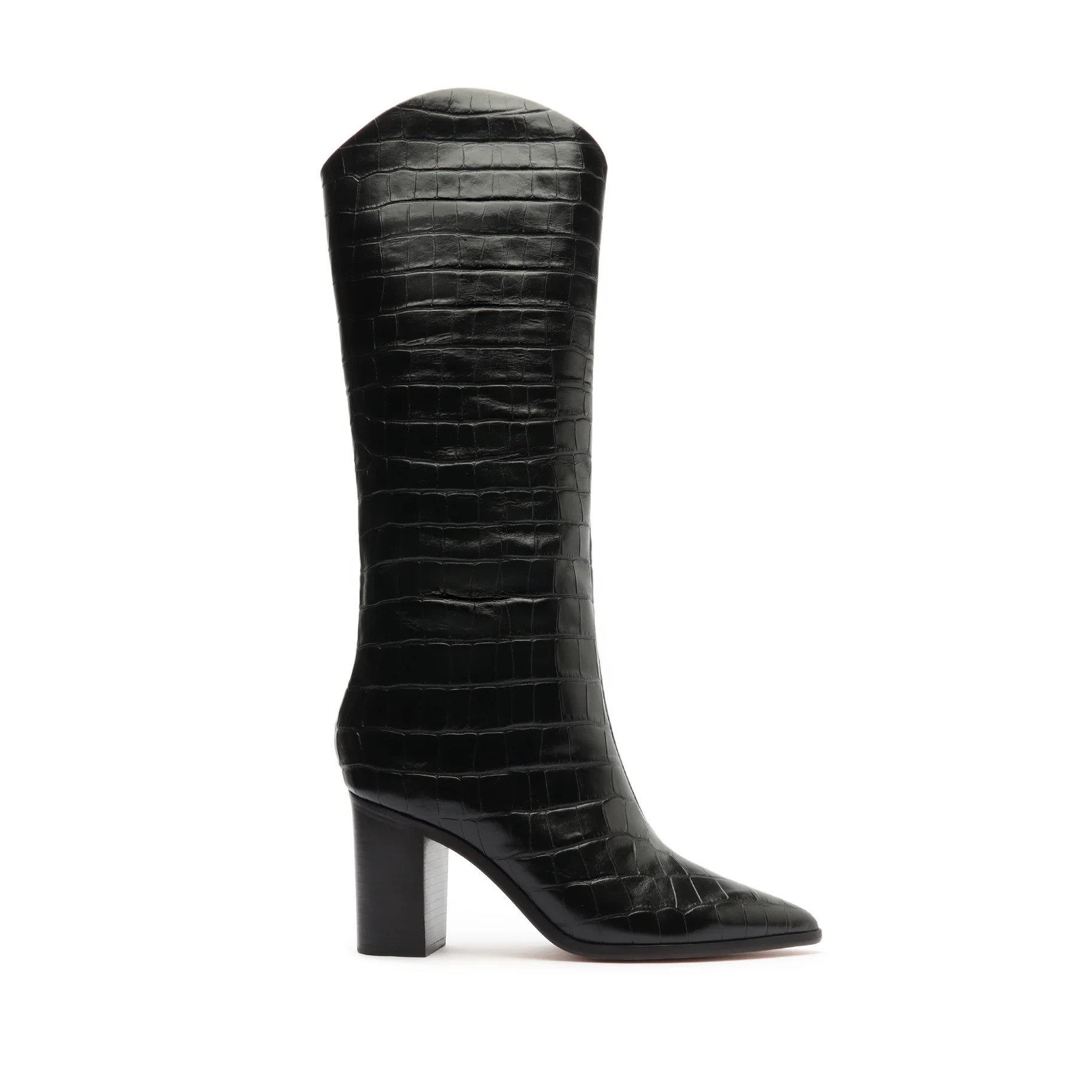 Maryana Block Wide Crocodile Boot | Schutz Shoes (US)