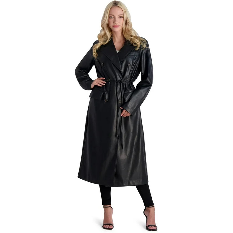 Avec Les Filles Faux Leather Trench Coat for Women | Walmart (US)