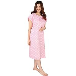 Utopia Care Hospital Gown, 100% Cotton Patient Gown (Small-Medium, Pink) | Amazon (US)