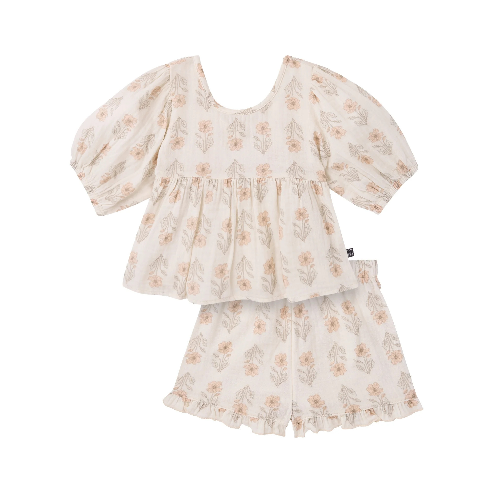 Modern Moments by Gerber Toddler Girl Top and Short Outfit Set with Crossback Detail, 2-Piece, Si... | Walmart (US)