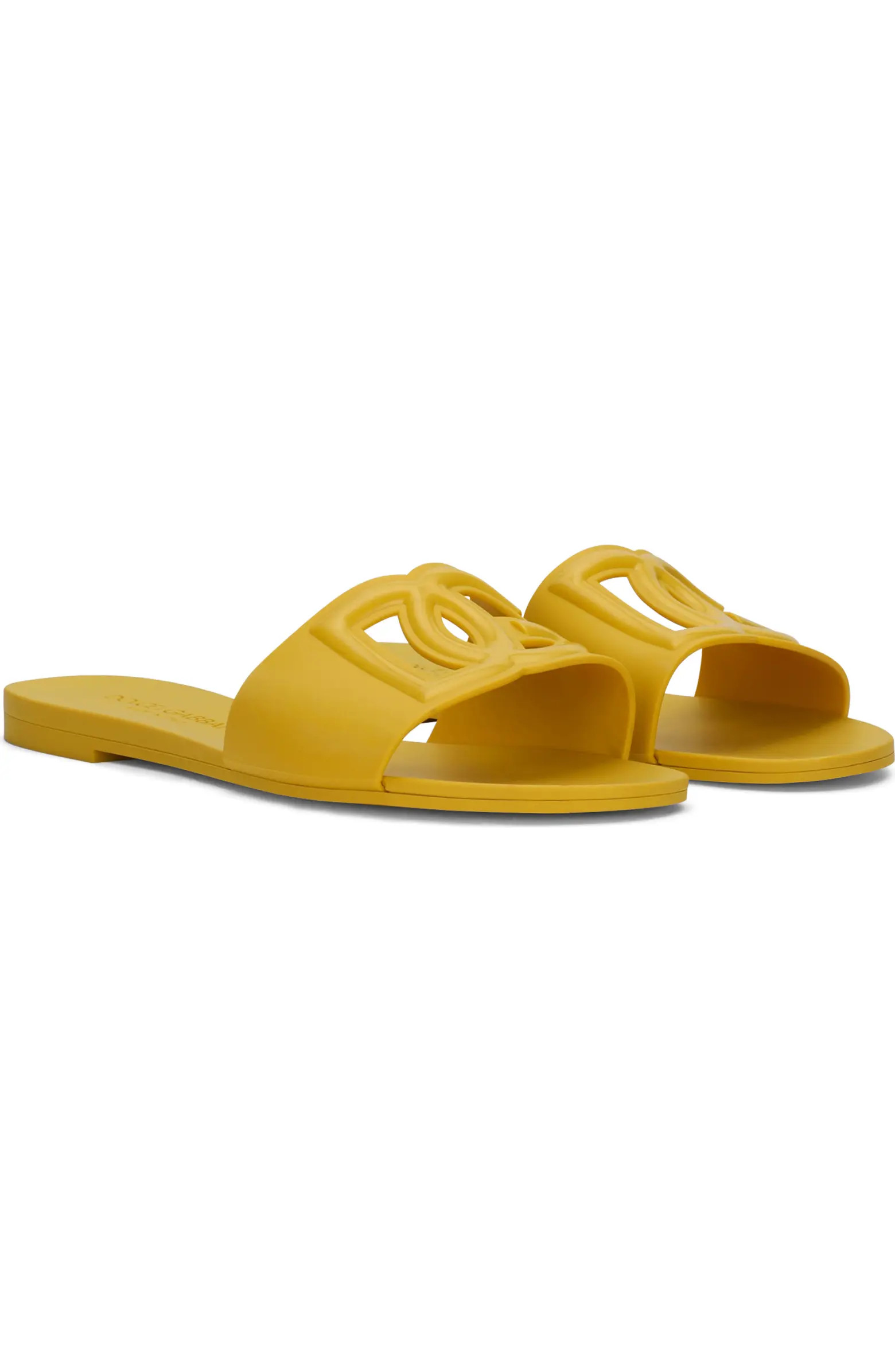 Dolce&Gabbana Bianca Interlock Slide Sandal (Women) | Nordstrom | Nordstrom