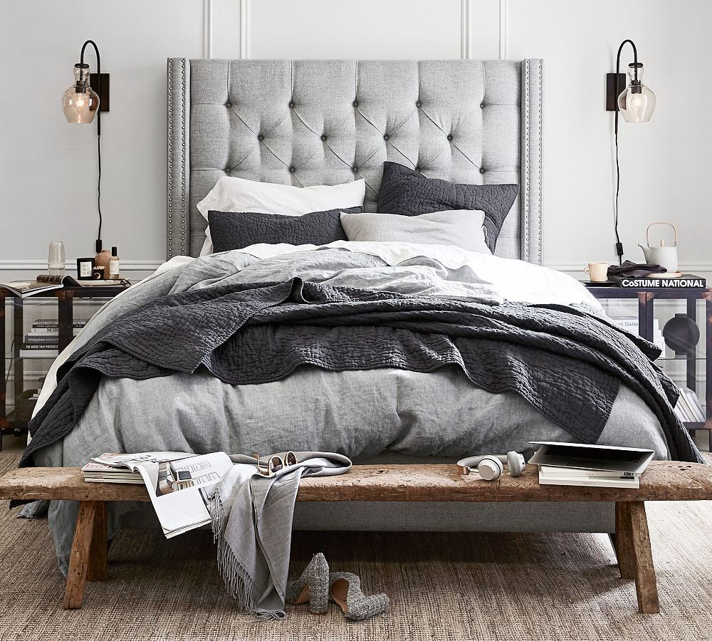 Harper Tufted Upholstered Bed | Pottery Barn (US)