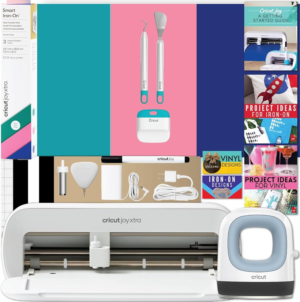 Cricut Joy Xtra and EasyPress Mini with Iron-On Vinyl Sampler Pack and Tool Kit Bundle - Cutting ... | Amazon (US)