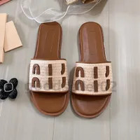 Designer Sandals Mens Slides Womens Slippers Vintage Natural White Black Flat Summer Room Beach C... | DHGate