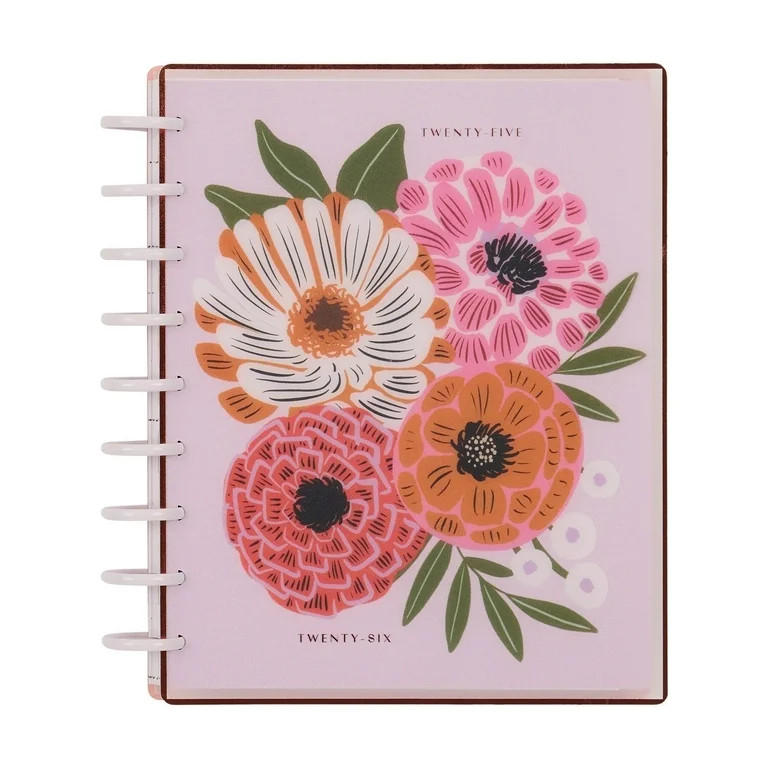 Happy Planner Academic Disc Bound Daily Planner Feathered Flora 2025-2026 12 Month 7"x9.25" | Walmart (US)