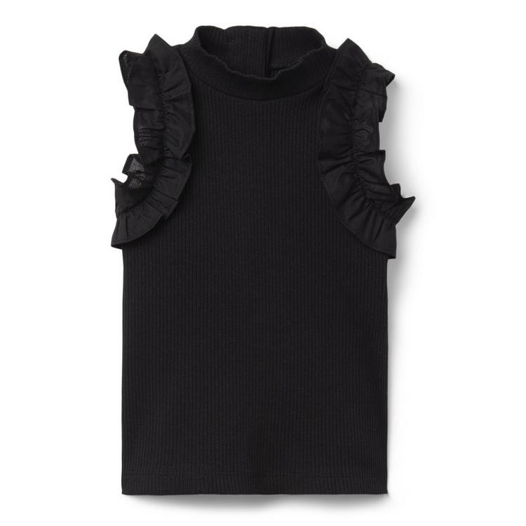 Ribbed Ruffle Sleeve Top | Janie and Jack