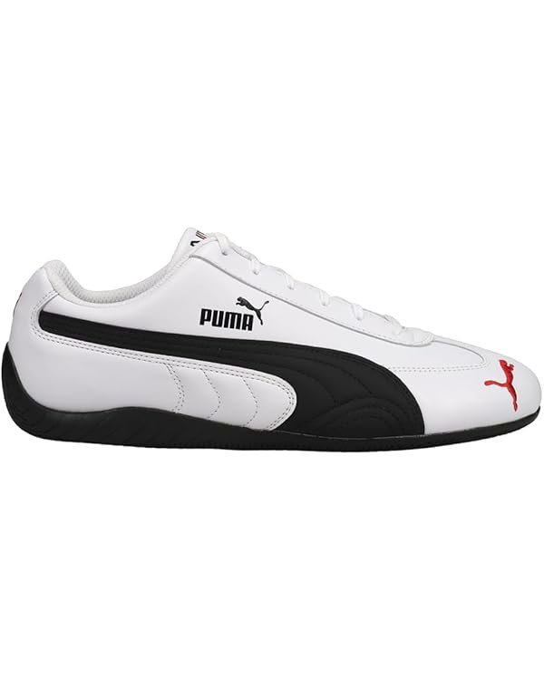 Puma Mens Speedcat Flagship Logo Lace Up Sneakers Shoes Casual - Black, White | Amazon (US)