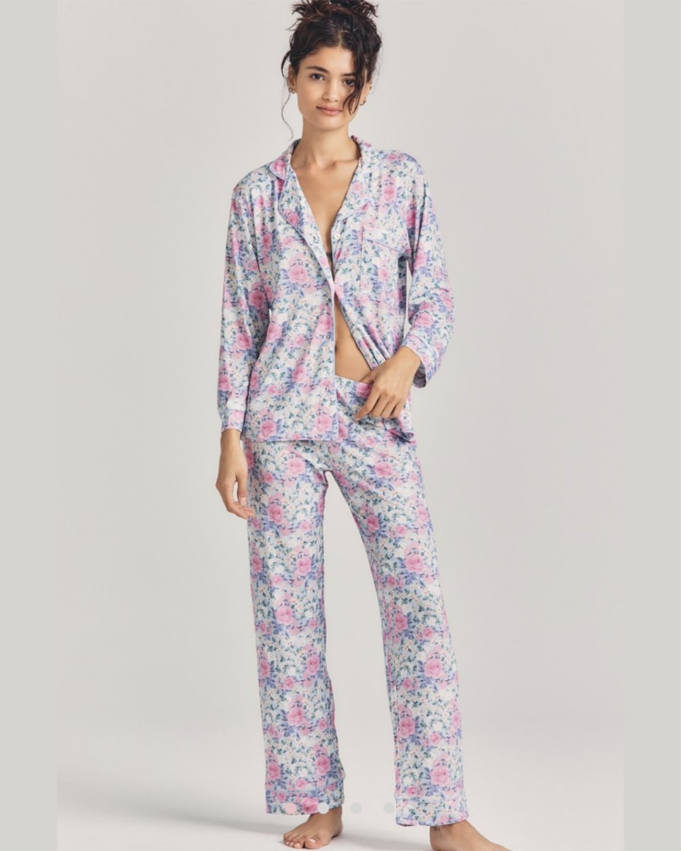 LoveShackFancy - Primrose Pinkberry Pyjama Set | Stripe and Stare - migrated to impact