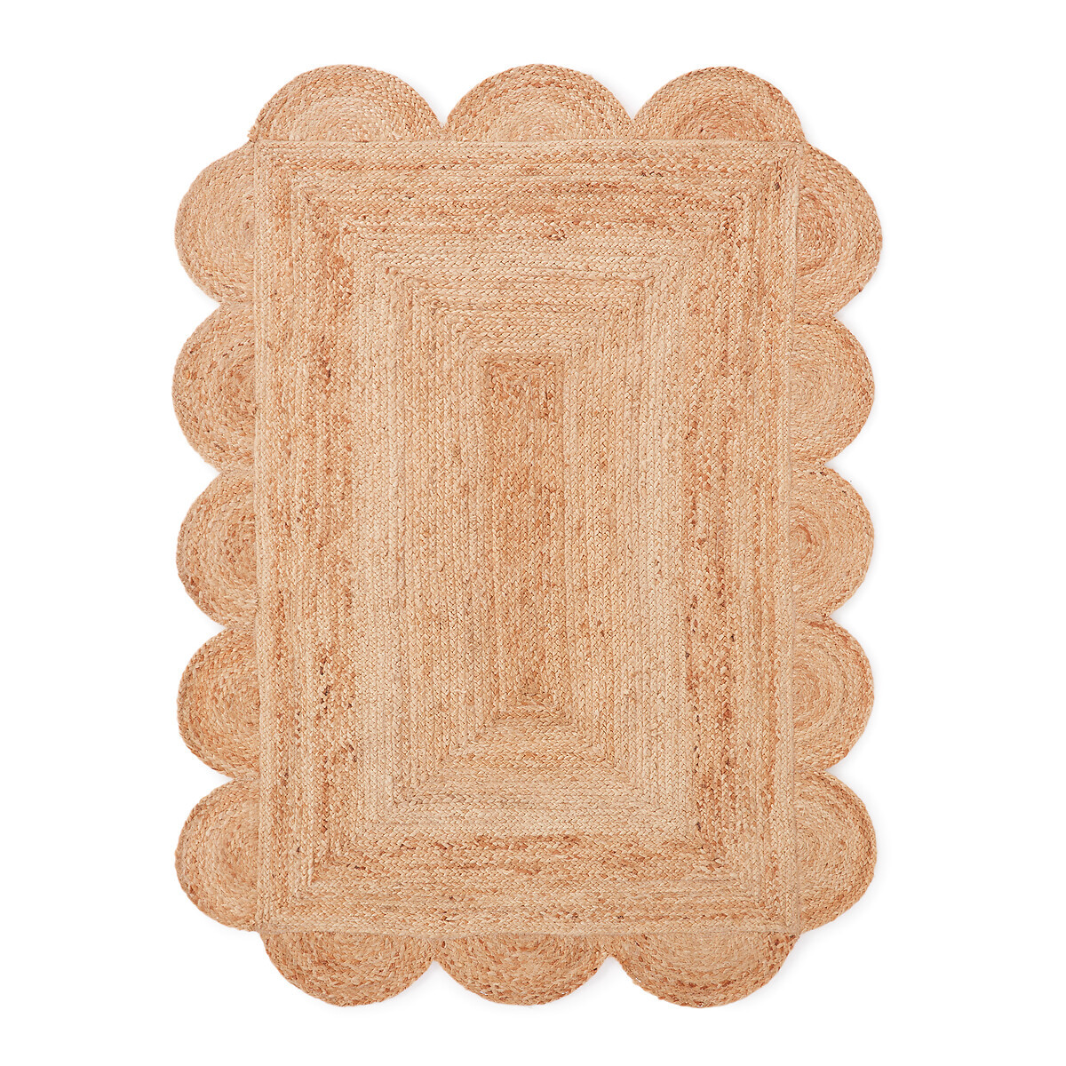 Hempy Scalloped Rectangular Jute Rug | La Redoute (UK)
