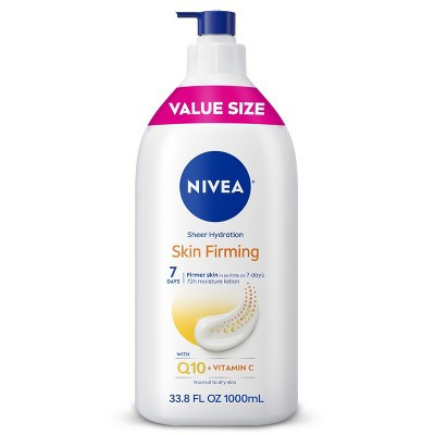 NIVEA Skin Firming Hydration Lotion Shea - 33.8 fl oz: Normal Skin, Whole Body Use, CoQ-10 Formula, Pump Bottle | Target