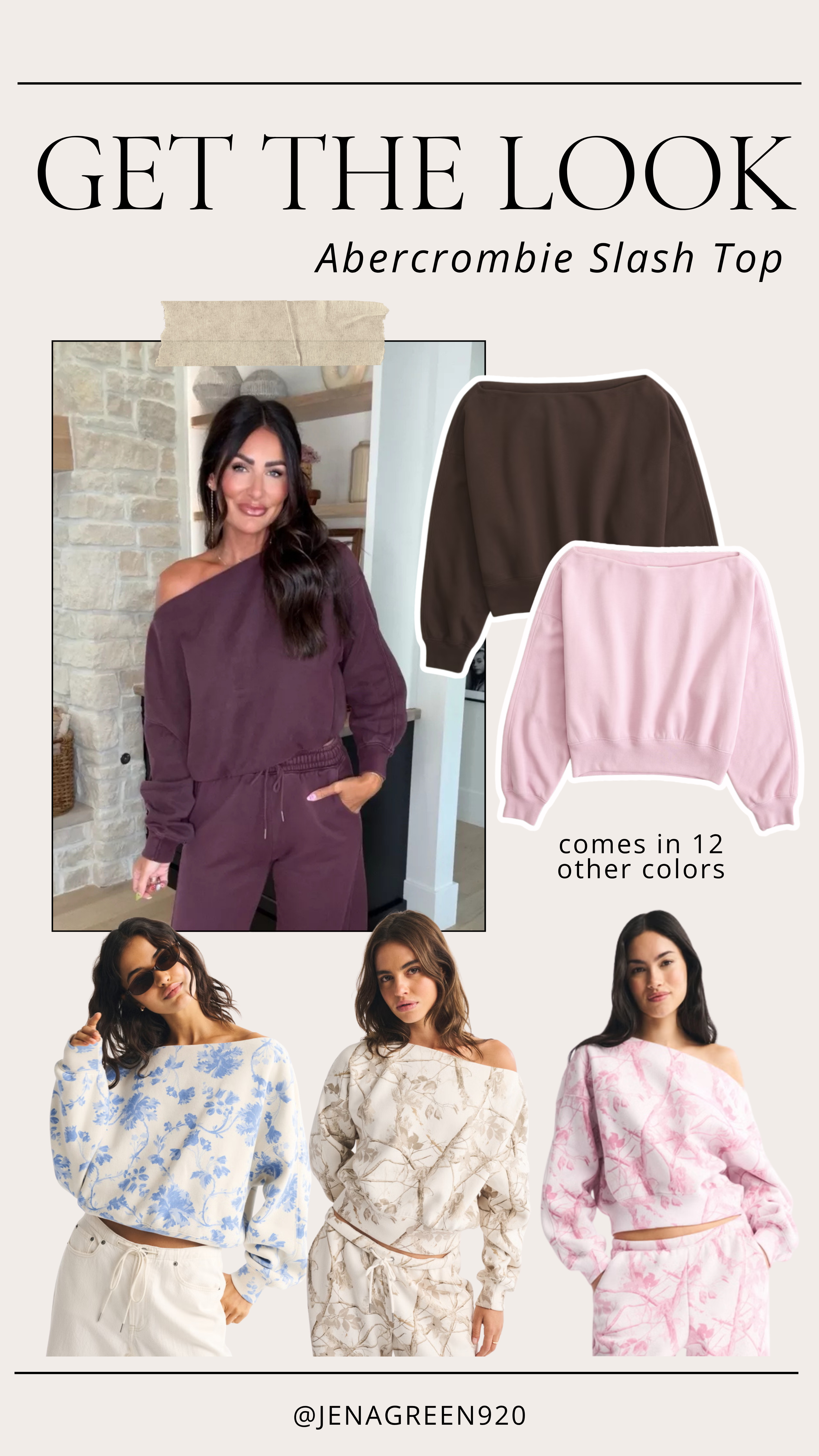 Abercrombie Sunday Slash Top - cutest sweatshirt! Off the shoulder sweatshirt, Off the shoulder pullover, loungewear, lounge wear, sweatshirt top 

 #LTKSeasonal #LTKFindsUnder100 #LTKStyleTip