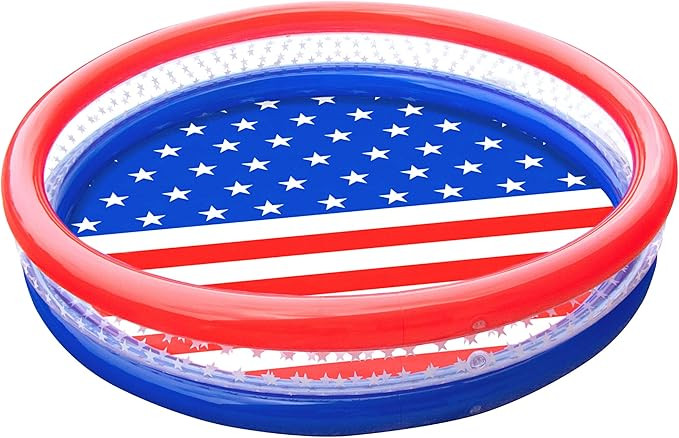 SWIMLINE Americana 3 Ring Kiddie Pool 60'' X 12'' | For Kids Toddlers Children Adults| Ball & San... | Amazon (US)