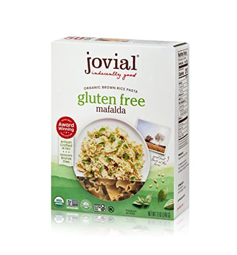 Jovial 100% Organic Gluten Free Brown Rice Mafalda - Mafalda Pasta Noodles, Healthy Pasta, Whole Grain Pasta, Organic Pasta, Gluten Free, Dairy Free, Cooks Firm, Made in Italy - 12 Oz | Amazon (US)