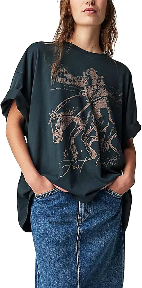 Y2k Fairy Grunge Clothes for Women Gothic Skull Skeleton Graphic Print Tees Shirts 90s Vintage Ae... | Amazon (US)