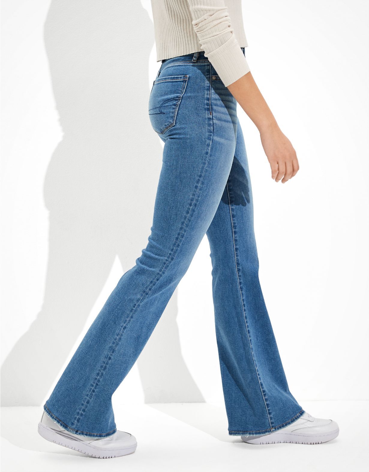 AE Stretch Super High-Waisted Flare Jean | American Eagle Outfitters (US & CA)