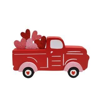 8" Red Truck with Hearts Wood Tabletop Sign by Ashland® | Michaels Stores