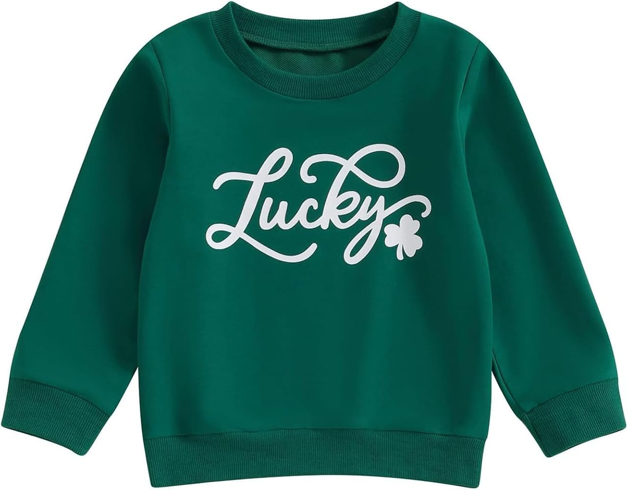 Toddler Baby Girl Long Sleeve Ruffle Sweatshirt Tops Basic Solid Color Oversized Sweater Shirts K... | Amazon (US)