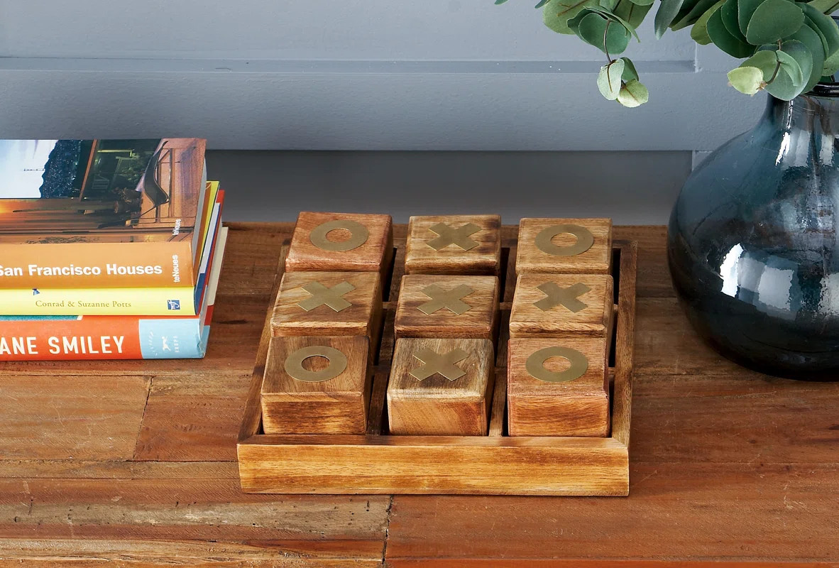 Wood Tic Tac Toe Box | Wayfair North America