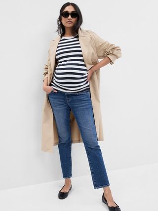 Maternity True Waistband Full Panel Vintage Slim Jeans | Gap (CA)