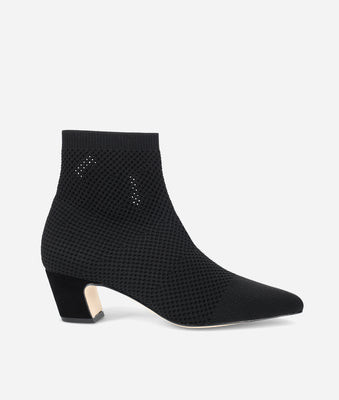 Emeli Bootie Black Knit | Pelle Moda