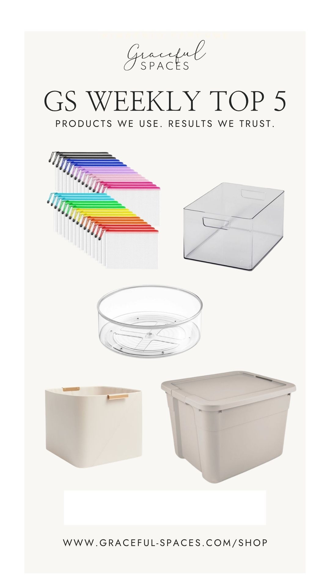 Top 5 Products this week come from our beloved Amazon, Target, and The Container Store.  Have a great weekend!

#LTKHome