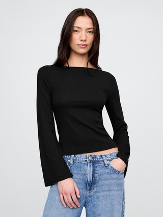 Modern Boatneck Bell-Sleeve T-Shirt | Gap (US)