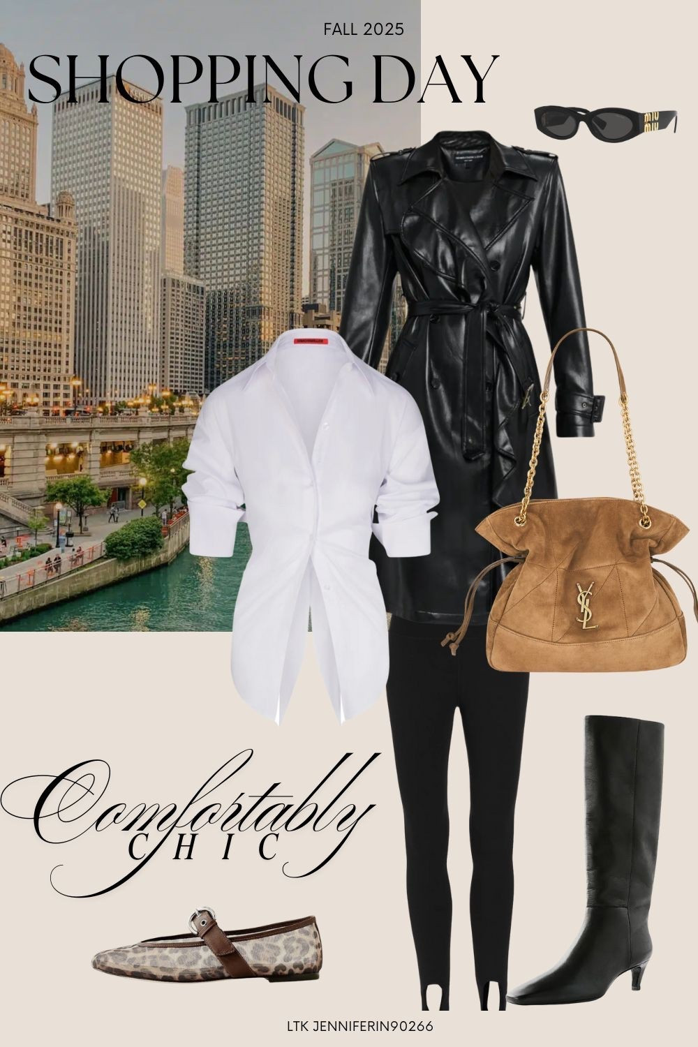 Shopping in the city this Fall?? Wear a statement suede tote with a leather trench coat for an elevated look. Pair with an easy walking boot or flats and your outfit will effortlessly come together 🖤