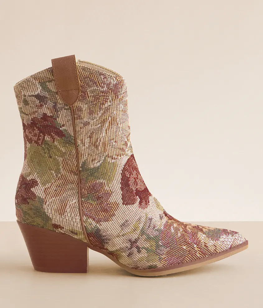 Floral Western Ankle Boot | Buckle