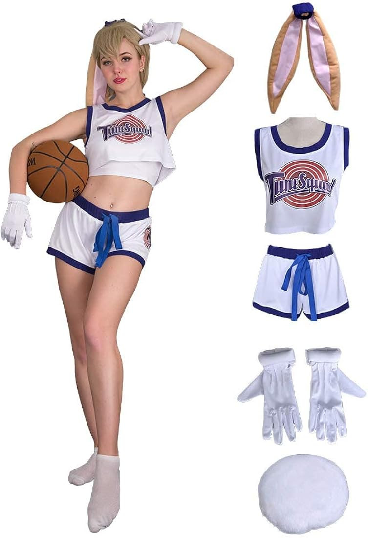 Cosplay.fm Women's Bunny Cosplay Costume Full outfit with Top Shorts Bunny Ears Tail Gloves | Amazon (US)