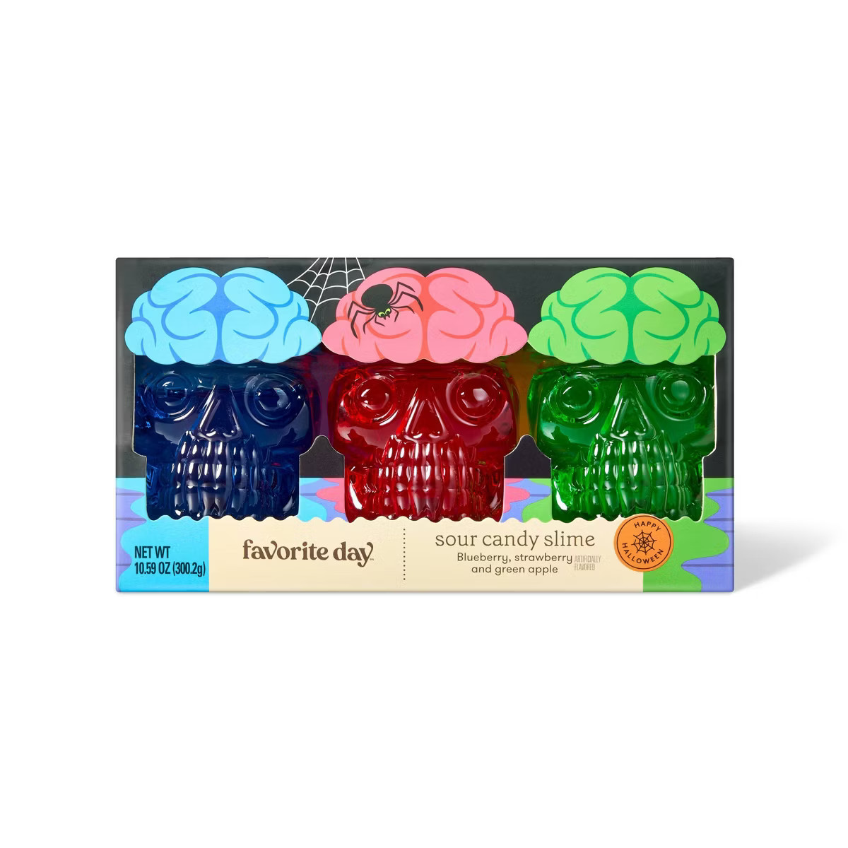 Halloween Sour Skull Candy Slime - 10.59oz/3ct - Favorite Day™ | Target