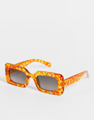 AJ Morgan women's square sunglasses in rust brown | ASOS (Global)