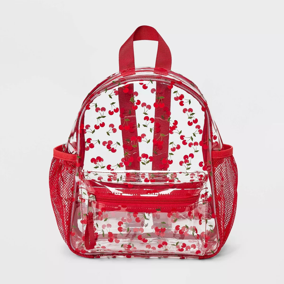 Girls' Clear with Red Cherries Mini Backpack - art class™ Red: TPU Shell, 6.38 Volume, 3-9 Year... | Target